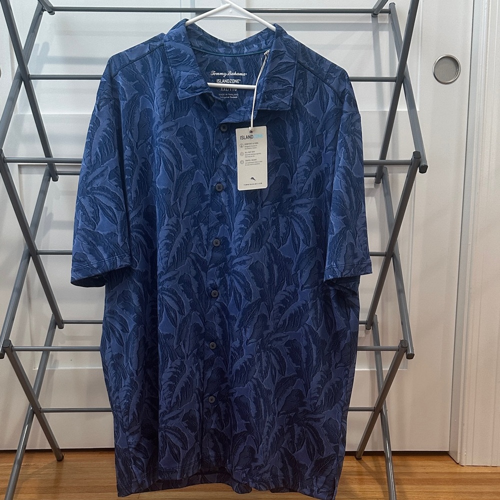 NEW WITH TAGS Tommy Bahama islandZone XXL button-down short sleeve shirt